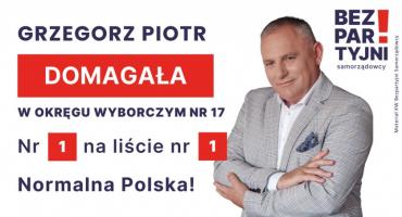DOMAGAŁA GRZEGORZ PIOTR - OKRĘG WYBORCZY NR 17 - nr 1 na liście - Sejm 2023