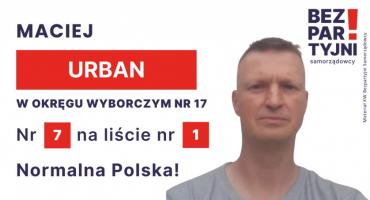 URBAN MACIEJ - OKRĘG WYBORCZY NR 17 - nr 7 na liście - Sejm 2023